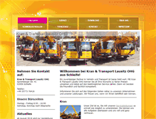 Tablet Screenshot of kran-transport-lausitz.de